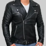 کاپشن چرم پلیسی بنددار