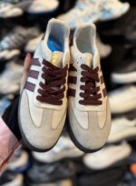 کفش کتونی دخترانه سامبا کرم زرشکی - Image 2