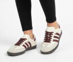 کفش کتونی دخترانه سامبا کرم زرشکی