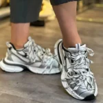 کفش بالنسیگا 3xlدخترانه سفید طوسی