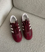 کفش کتونی دخترانه سامبا زرشکی - Image 3