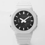 ساعت جی شاک 2100سفید صفحه مشکی