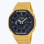 ساعت جی شاک 2100 زرد صفحه مشکی