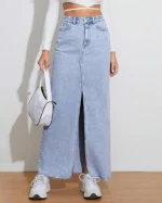 دامن جین دخترانه بلند - Image 6