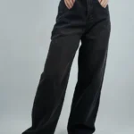 شلوار فول بگ زنانه رنگ ذغالی