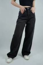 شلوار فول بگ زنانه رنگ ذغالی