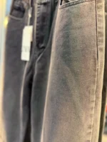 شلوار فول بگ زنانه رنگ ذغالی - Image 4