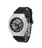 ساعت زنانه جی شاک GM-S2100 قاب سیلور صفحه آبرنگ - Image 2