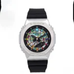 ساعت زنانه جی شاک GM-S2100 قاب سیلور صفحه آبرنگ