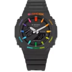 ساعت مردانه جی شاک GA2100 مشکی رنگین کمانی