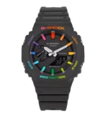 ساعت مردانه جی شاک GA2100 مشکی رنگین کمانی