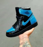 کتونی جردن وان پسرانه ساق دار آبی مشکی - Image 3