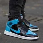 کتونی جردن وان پسرانه ساق دار آبی مشکی