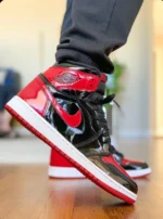 کتونی جردن وان پسرانه قرمز مشکی