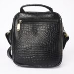 کيف دوشي چرم طبیعی کايسر مشکي کروکديل - Image 2