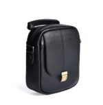 کیف دوشي چرم طبیعی قفل دار مشکي