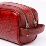 شوز بگ دستي چرم طبیعی ديزل زرشکي - Image 3