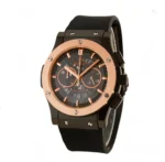 ساعت مردانه هابلوت رزگلد مشکي صفحه اسکلتون