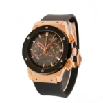 ساعت زنانه هابلوت رزگلد مشکي صفحه اسکلتون