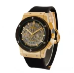 ساعت هابلوت زنانه طلايي مشکي صفحه اسکلتون