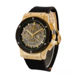 ساعت هابلوت زنانه طلايي مشکي صفحه اسکلتون