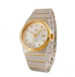 ساعت مردانه امگا کانسليشن دورنگ طلايي سفيد صدفي سفيد