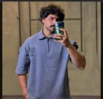 تيشرت بيسکويتي نيم زيپ گلدوزي - Image 5