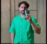 پيراهن لنين آستين کوتاه انگليسي - Image 5