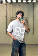 تيشرت بالنسيگاچاپ پيش و پشت - Image 5