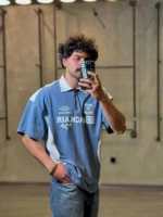 تيشرت يقه دار نيم زيپ blackair - Image 3