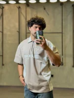 تيشرت يقه دار نيم زيپ blackair - Image 4