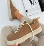 کفش ونس ساده دخترانه مدل برفي