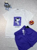 تی شرت شلوارک دخترانه اسنوپی - Image 3