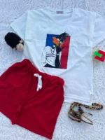 ست کراپ شلوارک اردک