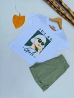 تيشرت و شلوارک لنين دختر  you go - Image 3