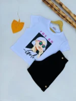 تيشرت و شلوارک لنين دختر  you go - Image 2