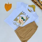 تيشرت و شلوارک لنين دختر  you go