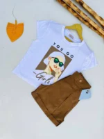 تيشرت و شلوارک لنين دختر  you go - Image 4