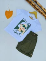 تيشرت و شلوارک لنين دختر  you go - Image 5