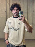 تيشرت مردانه يقه گرد گلدوزي members - Image 3