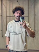 تيشرت مردانه يقه گرد گلدوزي members - Image 2