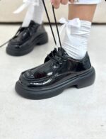 لوفر دخترانه ورني بندي جلو miu - Image 2