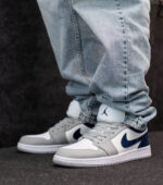 کتونی مردانه جردن وان طوسي سرمه اي - Image 4