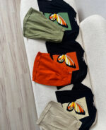 ست کراپ شورتک لينن پروانه - Image 2