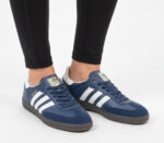 کتونی سامبا زنانه سرمه ای سفيد