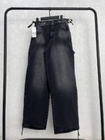 شلوار زنانه فول بگ پايين گت دار (6575G1) - Image 2