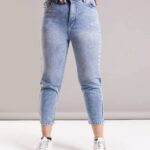 شلوار زنانه مام استايل آبی روشن (6535B1)