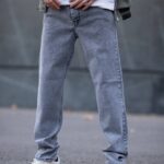 شلوار جين راسته ذغالي روشن کد116