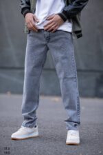 شلوار جين راسته ذغالي روشن کد116