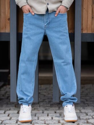 شلوار جين راسته آبی روشن کد 120